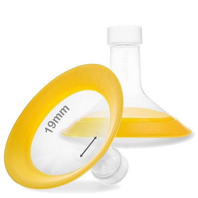 19mm Oval Flanges Compatible with Medela Breast Pump Parts Replace 19mm Medel...