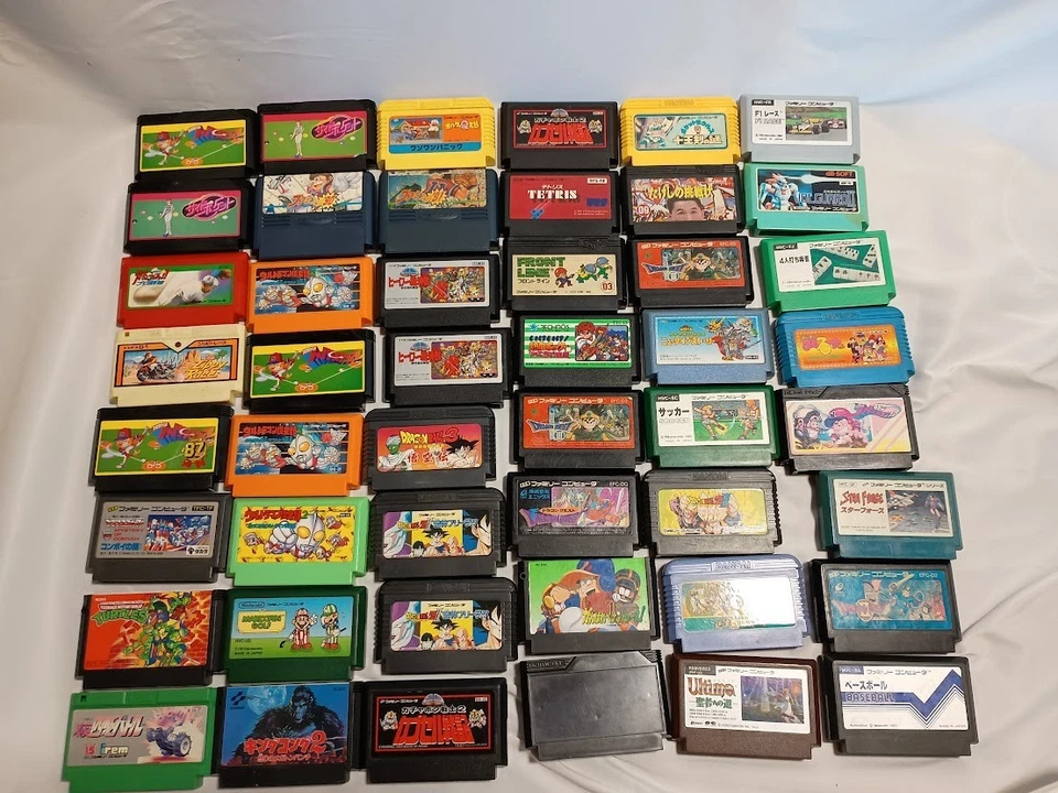 Lot of 90+ Nintendo Famicom Game Cartridges Dragon Quest, Dragon Ball, Gundam - Image 2 of 4