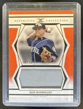 2025 Topps Definitive Alex Rodriguez Jumbo Relic Jersey Orange #/25