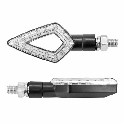 Replay Arrow Universal Blinker 14 LEDs Basis ABS transparent-schwarz (L 78mm-H 