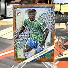 2025 Topps Chrome MLS Georgi Minoungou Rookie Orange Wave Refractor 16/25