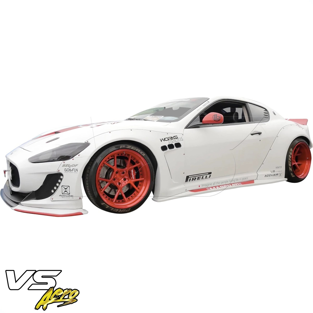 VSaero FRP LBPE Wide Body Side Skirts 4pc for GranTurismo Maserati 08-17 vsaero