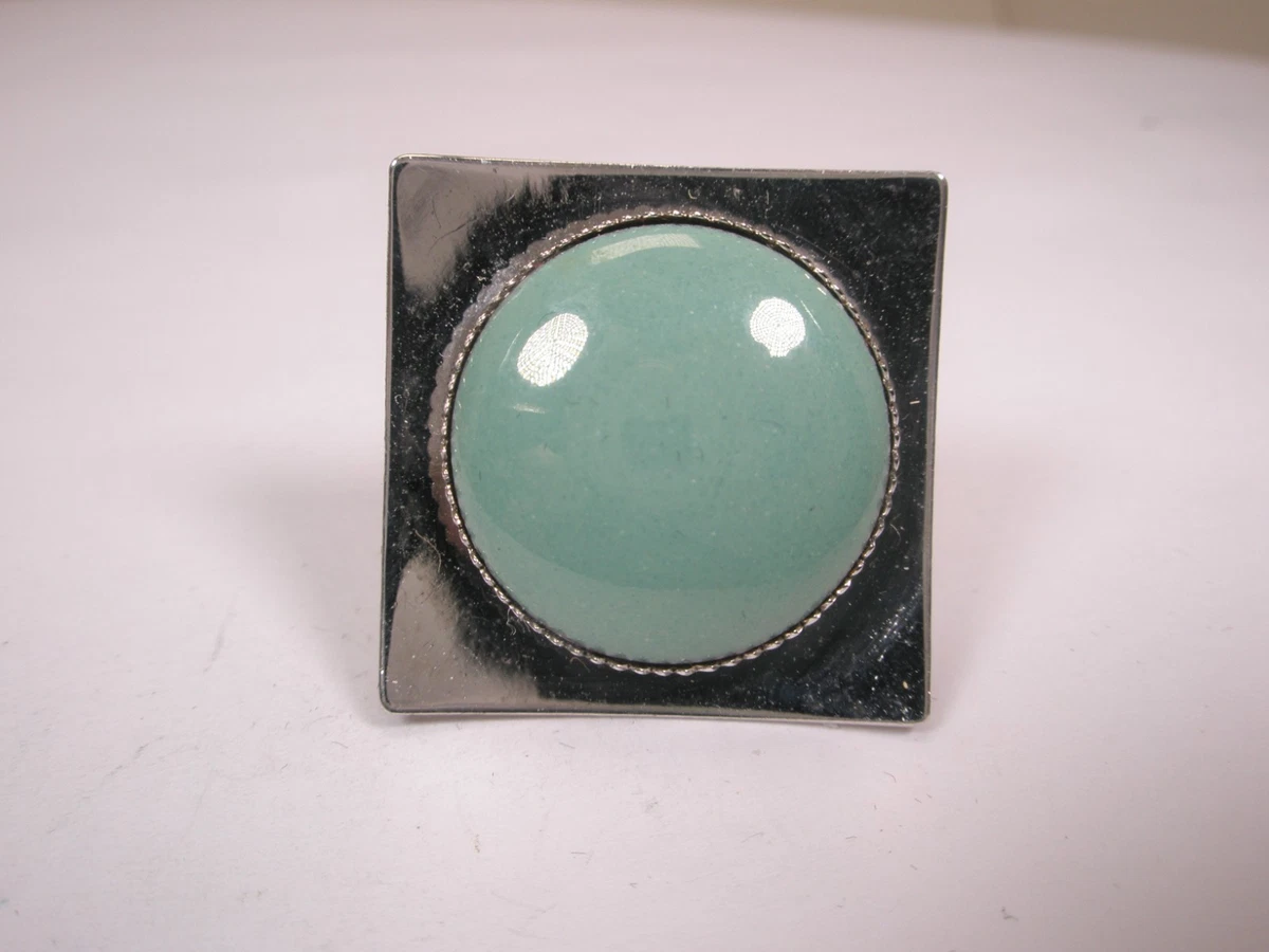 Genuine Green Jade SINGLE Vintage LARGE Cuff Link replacement lost