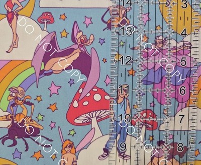 Custom Cotton Woven Fabric FernGully Movie  By The 1/4 Yard 9x56 