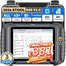 XTOOL D8S Diagnostic Tool Bidirectional Scan Topology Mapping Online ECU Coding