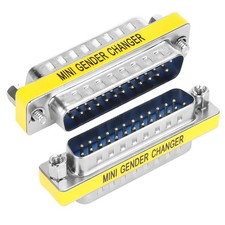 2 PCS DB25 25 Pin Male To Male Gender Changer RS232 Serial Coupler Adapter