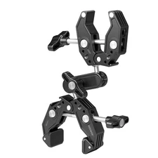 NEEWER UA036D Double Super Clamp w/Magic Arm & Cold Shoes