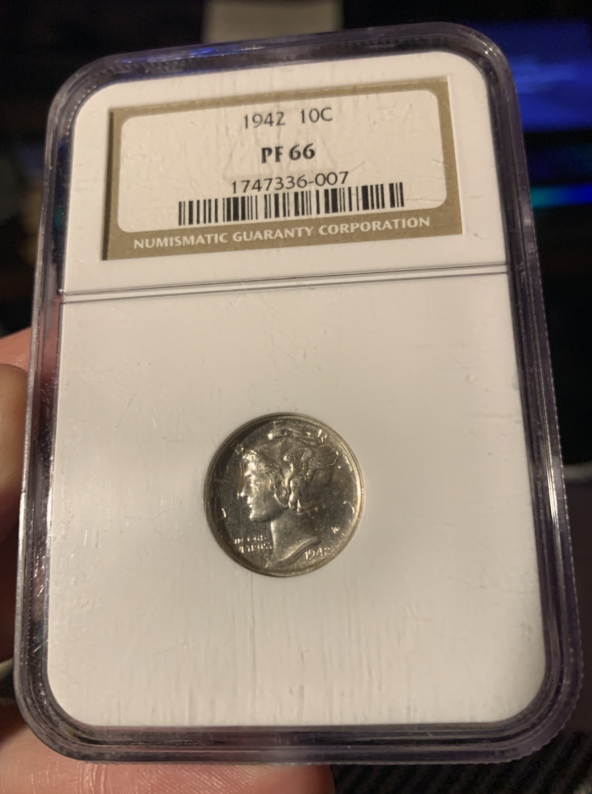 1942 Proof Mercury Dime 10C NGC PF66
