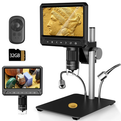 BEBANG 7'' Coin Microscope for Adults, 1200X LCD Digital Microscope