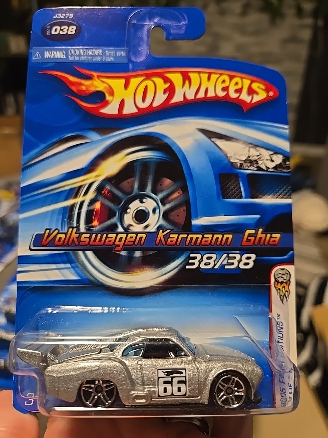 Hot Wheels Volkswagen Karmann Ghia #38/38 Silver 2006 Diecast Scale Car