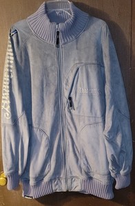 Men’s Akademiks Full Zip Jacket - Sz XXL Gray Suede Ribbed Cuffs And Hem