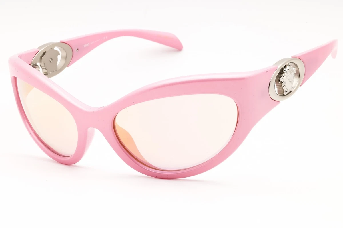 Versace VE4485 5521/Z Cat Eye Sunglasses – Shiny Pink/Pink with Rose Gold Mirror Versace Women main image 2