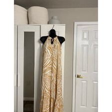 Maxi dress XS Boho Fairy Animal Zebra Print Whimsy Boho Nine West