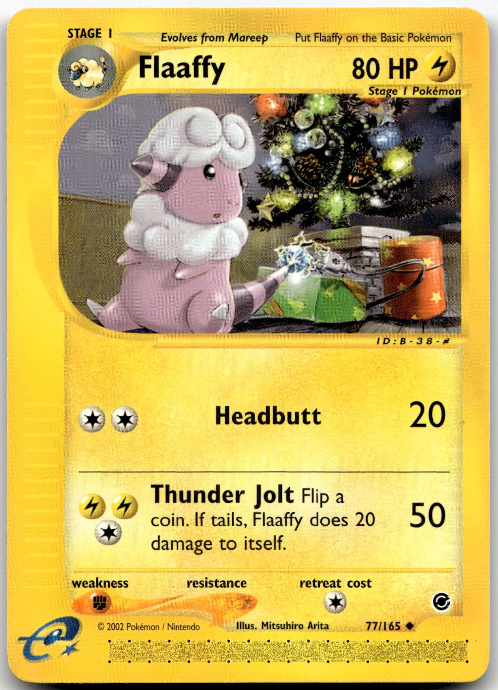 Flaaffy 77/165 Uncommon Expedition Base Set Pokemon E-Reader Near Mint