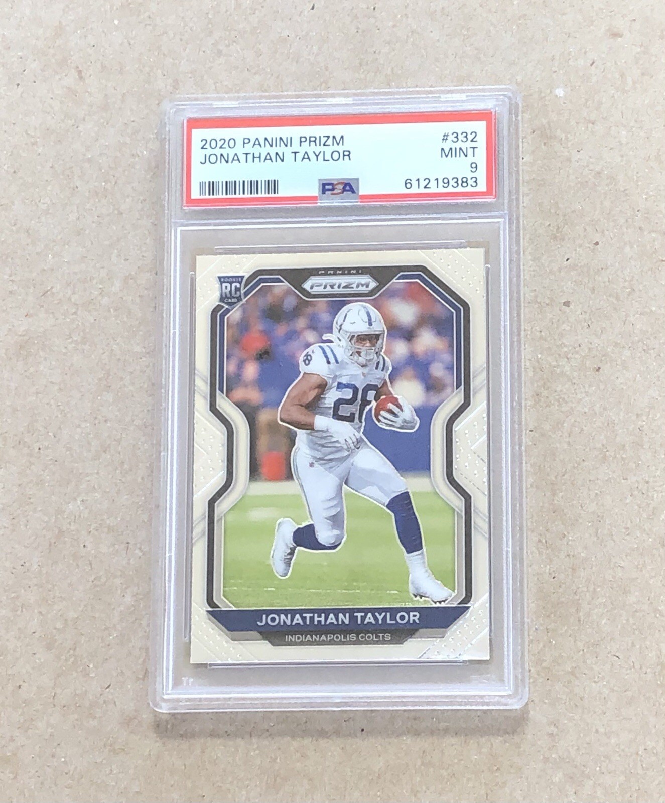 2020 Panini Prizm JONATHAN TAYLOR #332 RC PSA 9