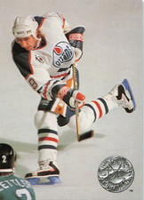 1991-92 Pro Set Platinum Bernie Nicholls hockey card #174 Edmonton Oilers