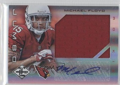 2012 Limited Rookie Jumbo Materials Signatures 31/49 Michael Floyd Auto RC 1b9