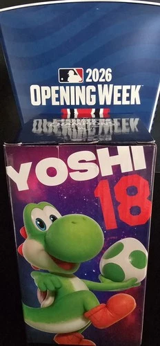 Yoshi Super Mario LA Dodgers Yamamoto Bobblehead SGA 3/31/26 & Unused POPCORN 🍿