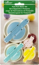 Clover Pom-Pom Maker Set-4/Pkg