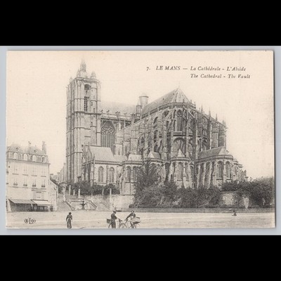 Postcard Le Mans Cathedral The Vault France Architecture