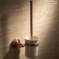 PaulGurkes Kupfer Wc-BüRste Nostalgie Keramik Bad-Accessoire Wandbefestigung