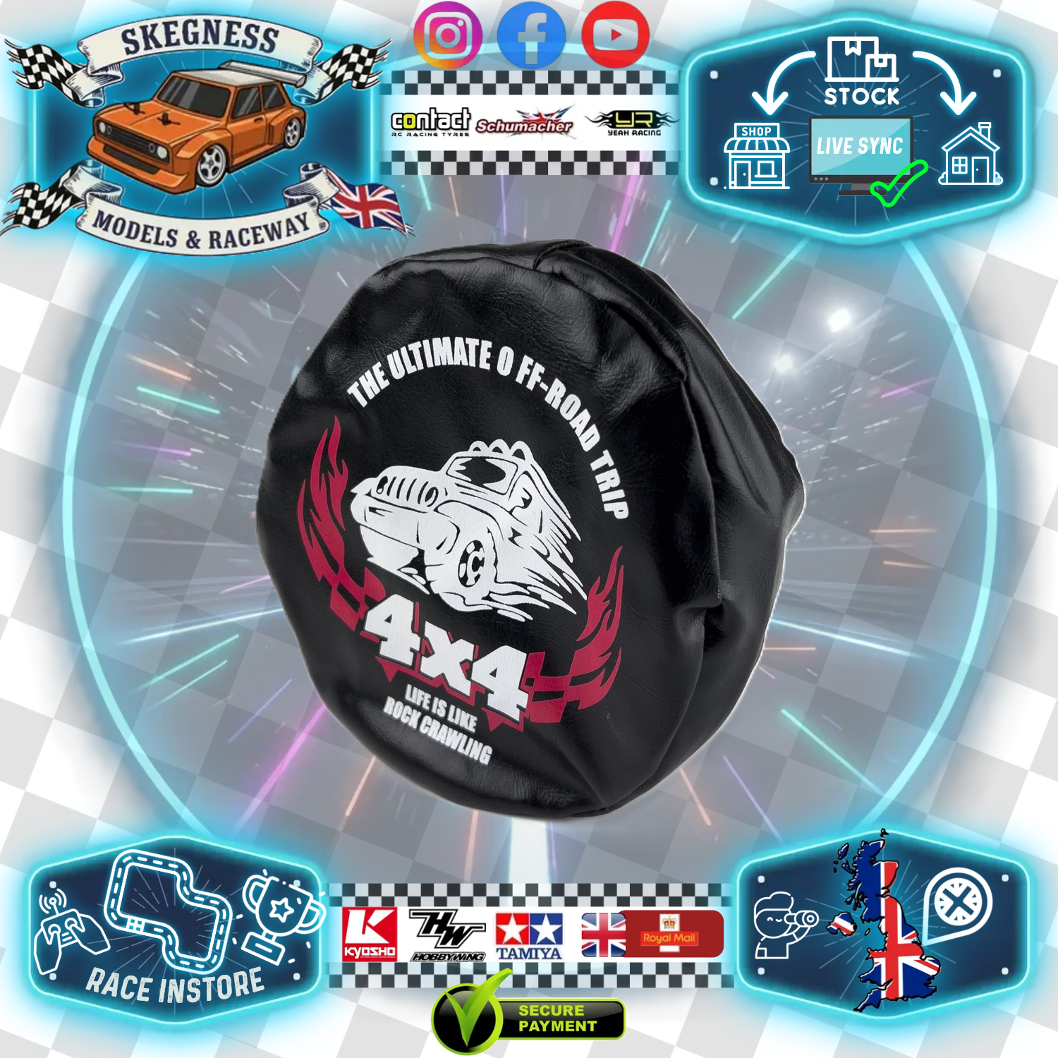 RC Overhaul - RC Rock Crawler Accessories - Spare Wheel Cover 1/10th, 4x4 - G-RC