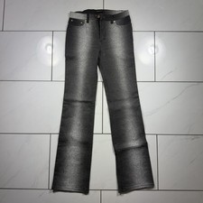 ROBERTO CAVALLI ITALY BLACK SPRAY PAINT OMBR  EFFECT JEANS