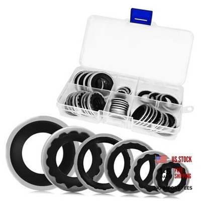 AC Gasket Sealer AC O Ring Seal Kit A/C Compressor Gasket O-Ring Port 45PCS