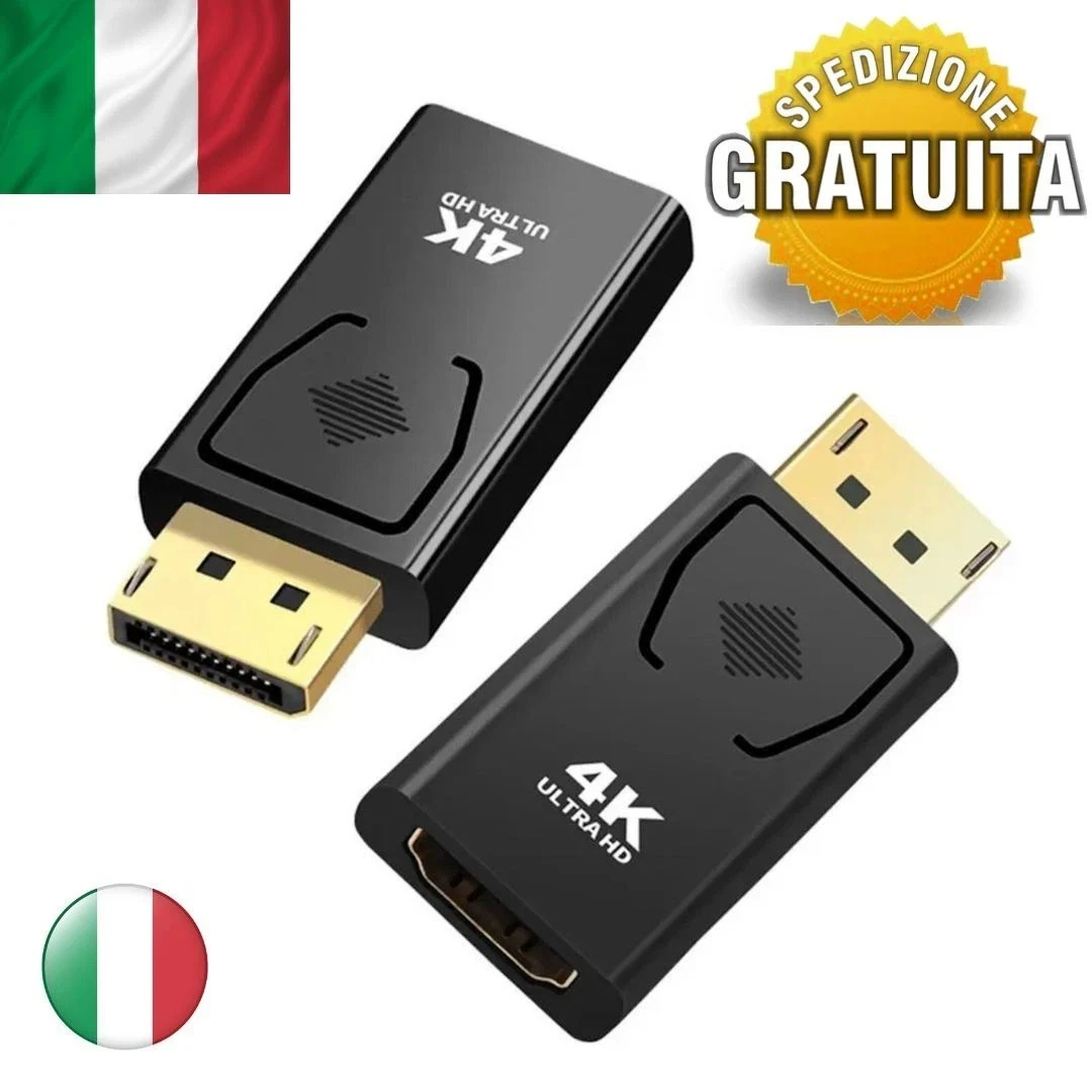 auvisio Electronics & Photo - Schermo porta adattatore: Adattatore DisplayPort maschio a HDMI femmina (Schermo porta, Cavo, DP filo elettrico
