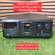  FOR PARTS OR REPAIR Sony CDP-CX335 300 Disc CD Changer CD SKIPS Won't Play 