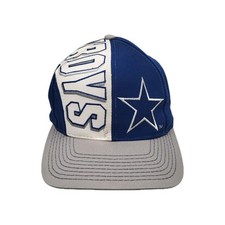 Vintage Dallas Cowboys Team NFL Wraparound Snapback Blue White Hat Cap 1980s