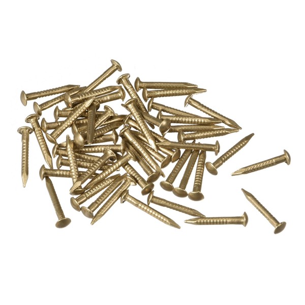 Kleine Winzige MessingnäGel 1,2X10Mm FüR Diy Dekorative Bilder Holzkisten 50Stk-image