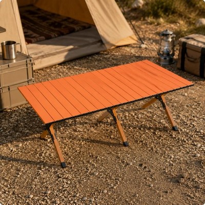 Tragbarer Klapptisch Faltbar Faltetisch aus Aluminium Lamellenplatte für