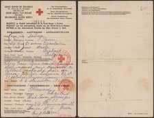 Belgium WWII 1943 - Red Cross Document - Censor J50