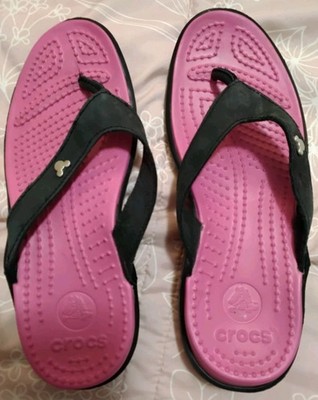 Shoes Crocs Disney Mickey Mouse Sandals Flip Flops Women Size