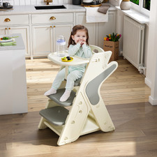 Growing Up Dining Chair Adjustable Height Toddler High Chair w/Plate/Seat Belts