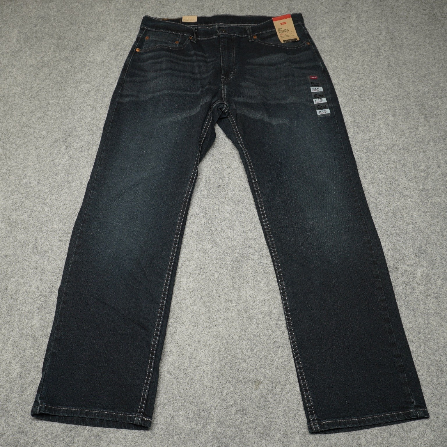 Levi's 559 Men's Dark Wash Relaxed Straight Jeans W33 L30 Stretch Denim New