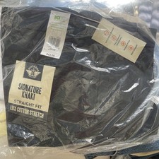 Dockers Signature Khaki Straight Fit Lux Cotton Stretch Men's Pants Black 30x30