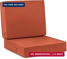 Deep Seat Patio Cushion Set 24 x 24 Inch Waterproof Outdoor Chair Cushi