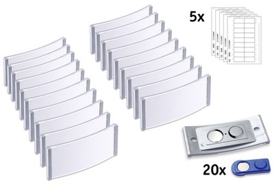 20 AVERY Zweckform Namensschild, 70 x 30 mm, silber, 20er Set
