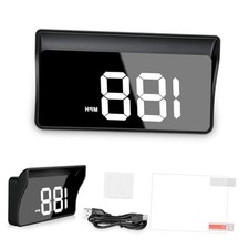 Amiss Heads Up Display for Cars, Digital HUD Speedometer for Automotive White