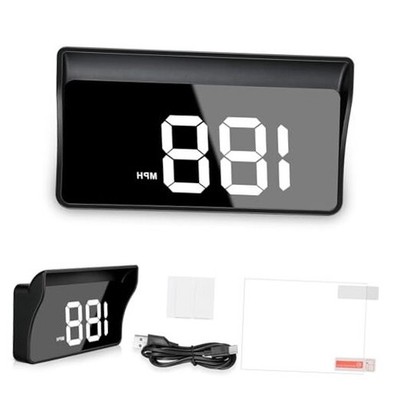 Amiss Heads Up Display for Cars, Digital HUD Speedometer for Automotive White