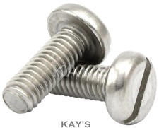 M3 M4 M5 SLOTTED PAN HEAD MACHINE SCREWS METRIC SLOT BOLTS A2 STAINLESS STEEL