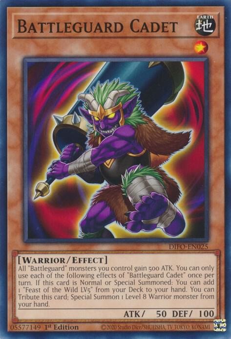 Yugioh Battleguard Cadet 1st Edition Common DIFO-EN025 NM