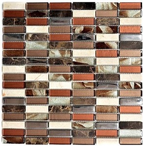 Glasmosaik Naturstein Schwarz Weiss Braun Mix Kuche Bad Wc Art Wb87 Sm78 1 Matte Ebay