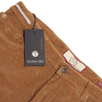 Teleria Zed NWT 5 Pocket Jean Cut Pants Size 36 US in Light Brown Corduroy