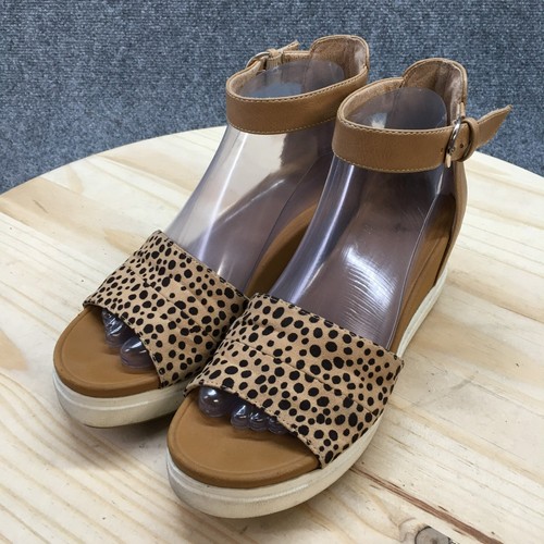 Dr Scholls Sandals Womens 7.5 M Show Off Ankle Straps Brown Faux Leather Casual - Picture 3 of 16