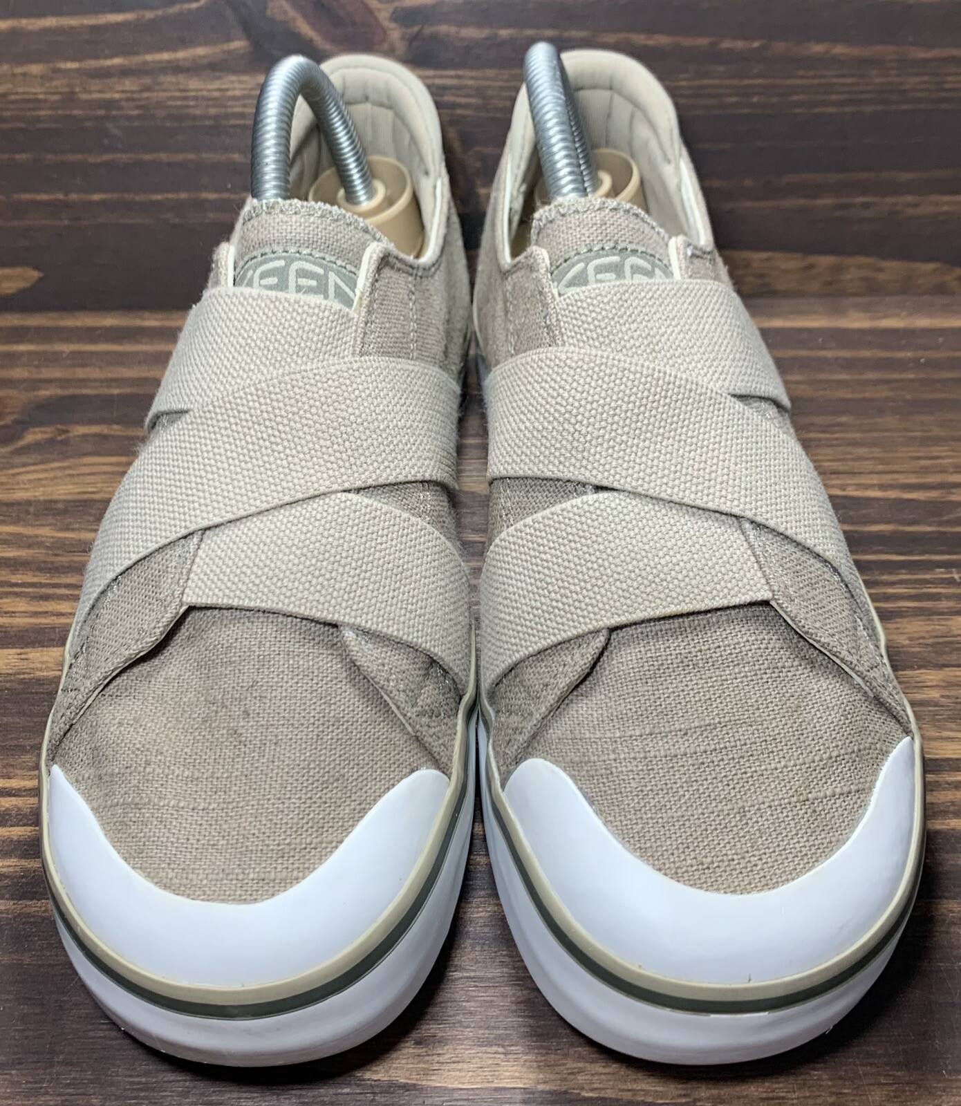 Scarpe da ginnastica slip on da donna Keen Elsa III Gore taglia 8 5 marroni bianche