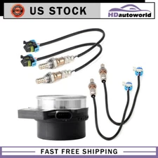 For 03-06 Hummer H2 Base 6.0L 4pcs Oxygen o2 02 Sensor + Mass Airflow MAF Sensor
