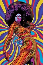 Black Female Abstract AI Afro Hair Art  Giclee Art Print Canvas Wrap or poster